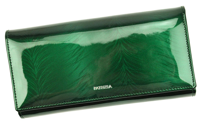 Detail produktu Zelená kartová kožená peňaženka Patrizia 